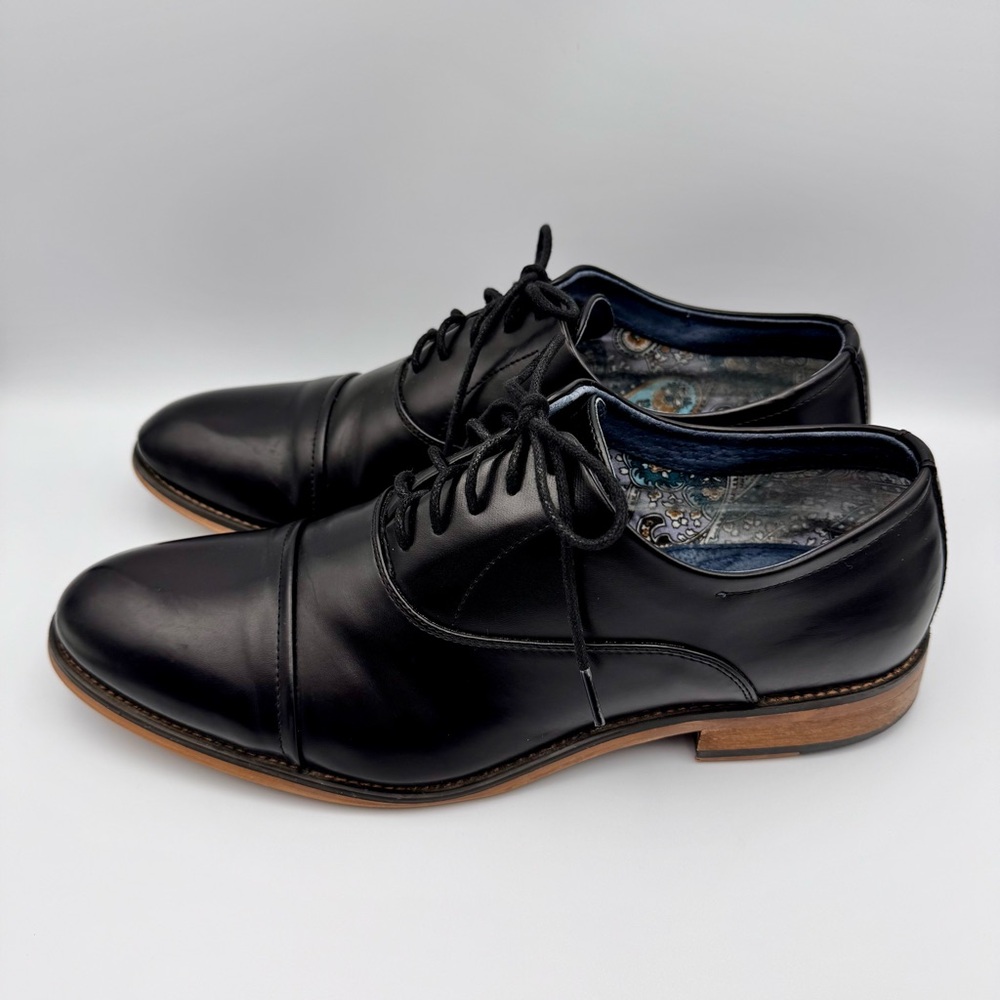Bruno Marc Black and Brown Oxford Dress Shoes